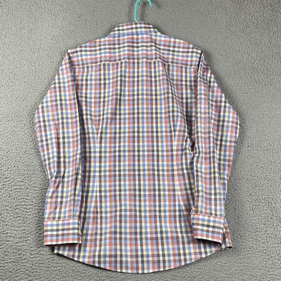 Eton Slim Fit Button Shirt Men's 15.5 39 Medium Multicolor Plaid Formal Causal - Picture 9 of 9